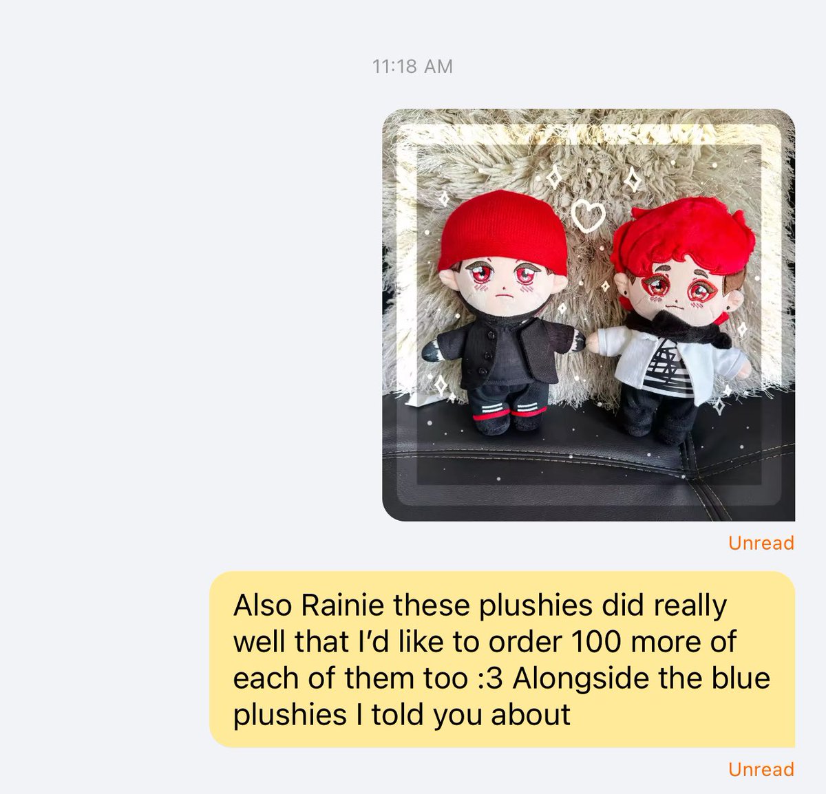 BlueWolfAngel28's tweet image. Well, guess who’s officially ordering 100 more Blurryface and Spooky Jim plushies :))) #twentyonepilots

I’ll try to make some other Blurryface goods because of the 10 year anniversary for the album. But these plushies are officially best sellers of mine X3