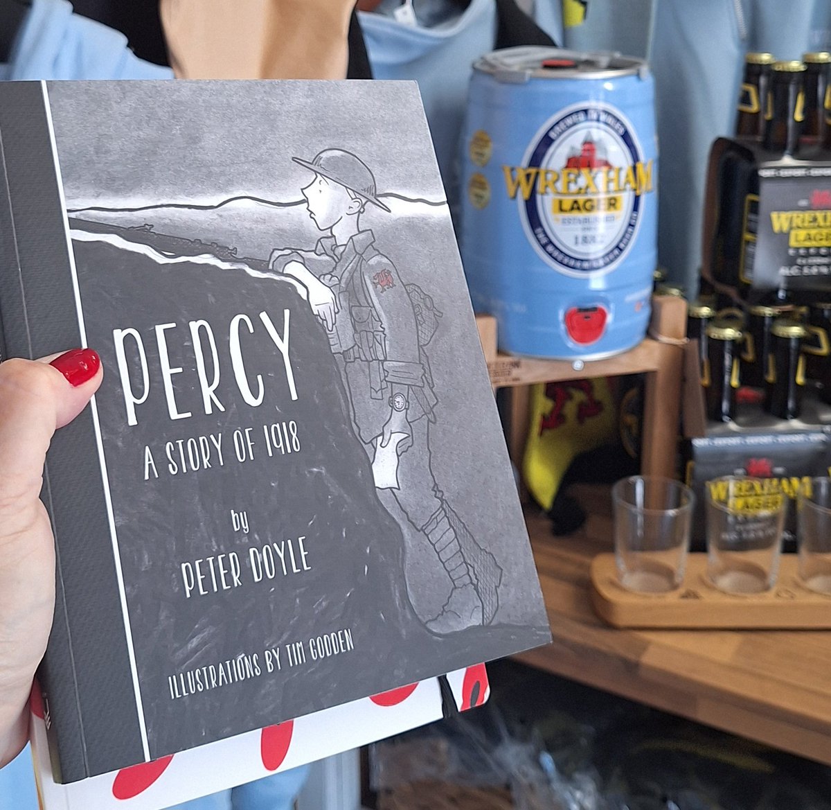 Claire Lewis 🏴 (@clairey_lew) on Twitter photo So pleased to be able to give a specially signed copy of the true life story of #PERCY1918 from author <a href="/ProfPeterDoyle/">Peter Doyle</a> to <a href="/WXM_Lager/">Wrexham Lager</a> <a href="/fjonesinit/">fjones_initiative</a>
A WXM Royal Welch Fusilier's letters from the front line to his sweetheart Kitty a housemaid for the owner of Wrexham Lager during WW1 So pleased to be able to give a specially signed copy of the true life story of #PERCY1918 from author <a href="/ProfPeterDoyle/">Peter Doyle</a> to <a href="/WXM_Lager/">Wrexham Lager</a> <a href="/fjonesinit/">fjones_initiative</a>
A WXM Royal Welch Fusilier's letters from the front line to his sweetheart Kitty a housemaid for the owner of Wrexham Lager during WW1