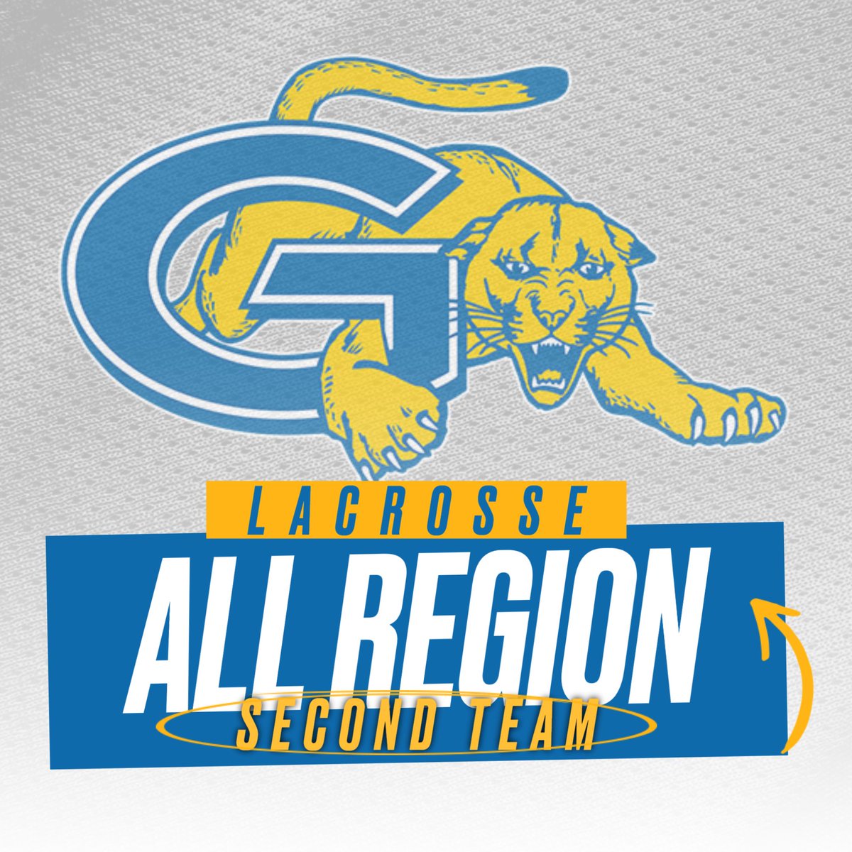 GCCSports's tweet image. SECOND TEAM ALL REGION - Congratulations to Men's Lacrosse and those selected to the All-Region Teams!! #CougarPride
Drew Helms - Goalie
Aidan Sullivan - Defense
Landon Jaeckle - Midfield
Jaxon Mohawk - Midfield
