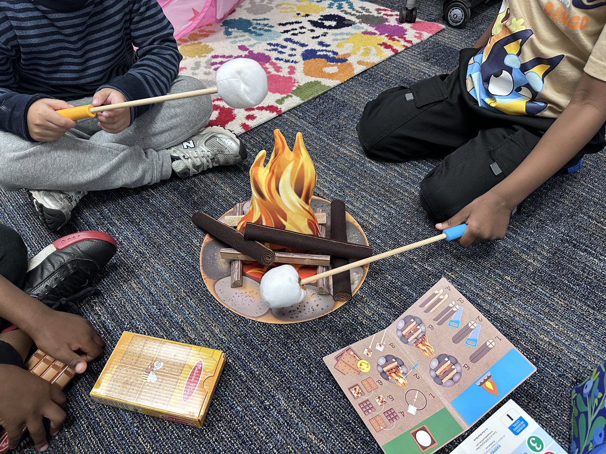 speechiewish's tweet photo. S’more speech, please! We’re camping our way through the last weeks of school @BrosnahanES — building (pretend) fires, telling tales, working together, and practicing our speech sounds around the campfire. Speech + s’mores = the perfect sendoff! #CampingTheme #CFISDSLP https://t.co/Cj2aqkhs69