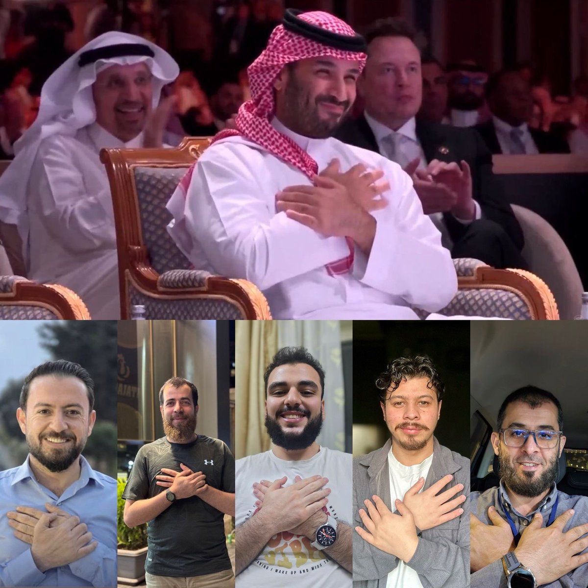 فرحة ولي العهد الأمير محمد بن سلمان بعد رفع العقوبات عن سوريا أصبحت ترند عند السوريين.