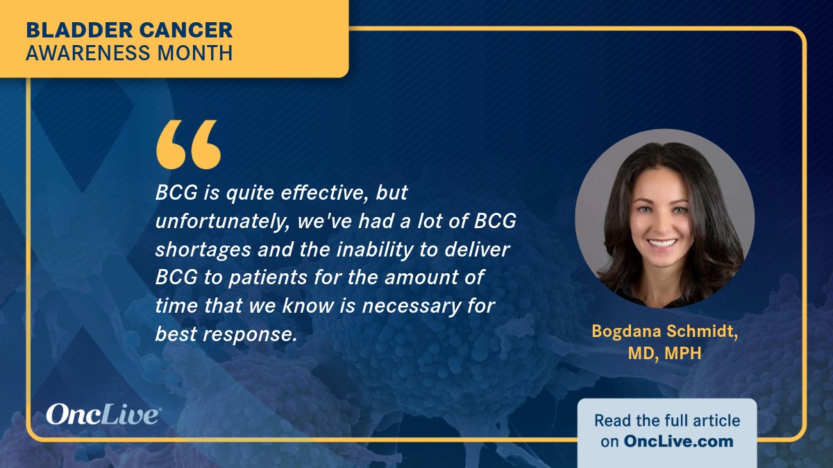 OncLive.com (@onclive) on Twitter photo BCG Shortage Warrants Treatment Shifts, New Treatment Strategies in Bladder Cancer
<a href="/BogdanaSchmidt/">Bogdana Schmidt MD, MPH</a> <a href="/huntsmancancer/">Huntsman Cancer Institute</a> #BladderCancerAwarenessMonth #BladderCancer
onclive.com/view/bcg-short… BCG Shortage Warrants Treatment Shifts, New Treatment Strategies in Bladder Cancer
<a href="/BogdanaSchmidt/">Bogdana Schmidt MD, MPH</a> <a href="/huntsmancancer/">Huntsman Cancer Institute</a> #BladderCancerAwarenessMonth #BladderCancer
onclive.com/view/bcg-short…