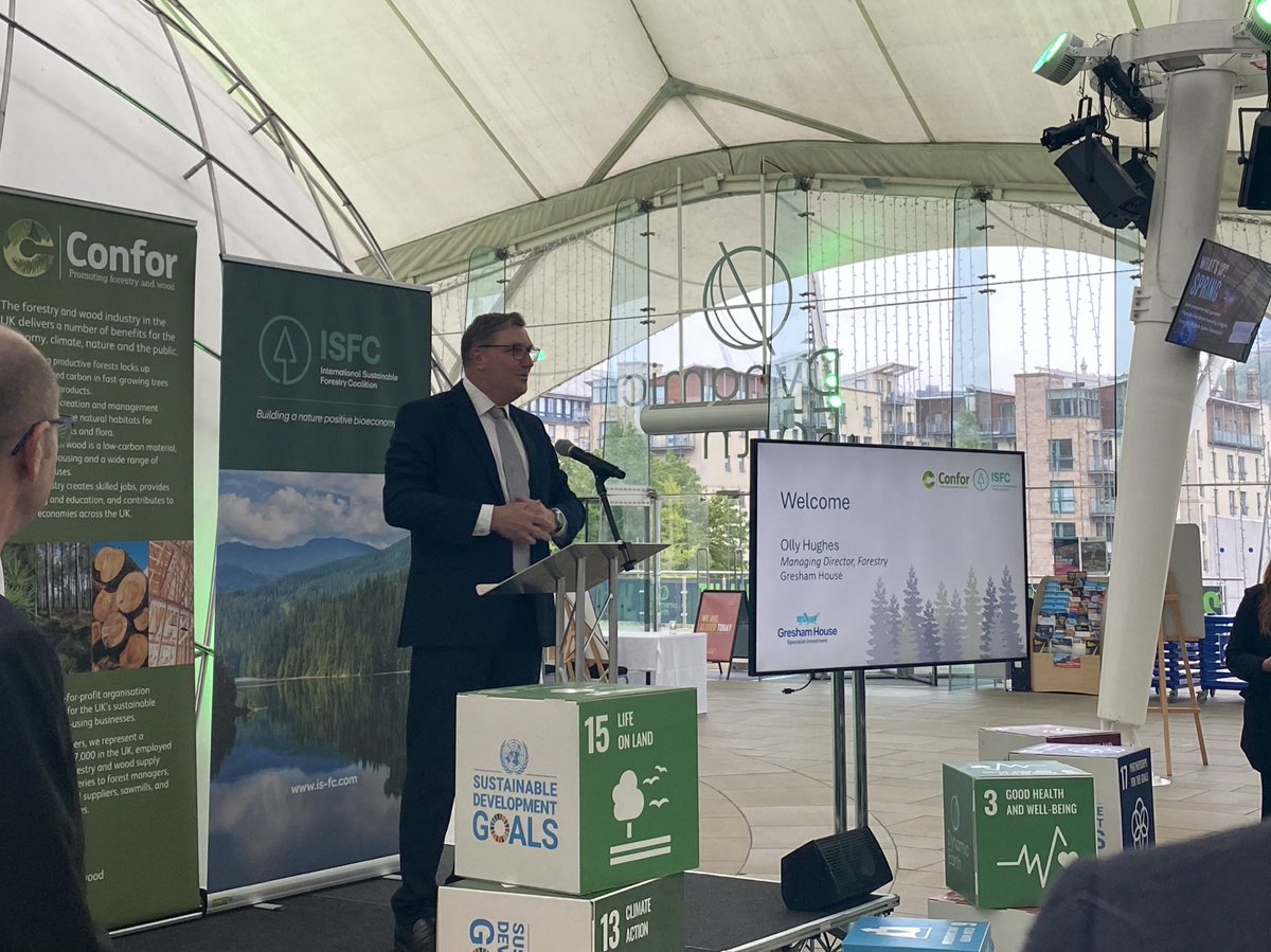Wonderful to be cohosting an event at Dynamic Earth this evening to mark the opening of the International Sustainable Forestry Coalition’s (ISFC) global office in Edinburgh.

Thanks to Olly Hughes, Gresham House, for welcoming our guests.