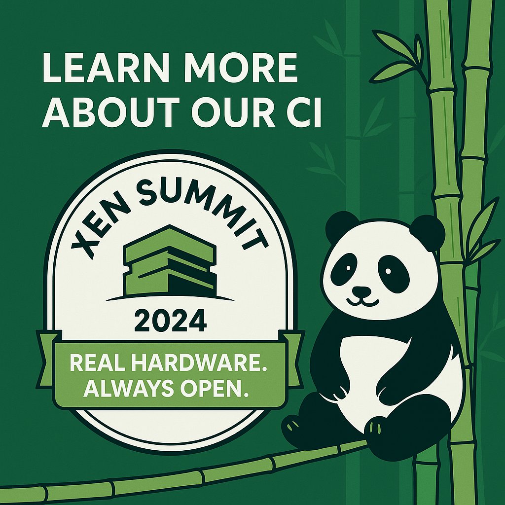 xen_org's tweet image. Youโve seen the CI. Now meet the people behind it.
๐ผ Join us at ๐ซ๐ฒ๐ป ๐ฆ๐๐บ๐บ๐ถ๐ ๐ฎ๐ฌ๐ฎ๐ฑ
๐๏ธ Sept 15โ17 | ๐ San Jose, CA
๐ฅ๐ฒ๐ฎ๐น ๐ต๐ฎ๐ฟ๐ฑ๐๐ฎ๐ฟ๐ฒ. ๐ฃ๐๐ฏ๐น๐ถ๐ฐ ๐ฟ๐ฒ๐๐๐น๐๐. ๐๐น๐๐ฎ๐๐ ๐ผ๐ฝ๐ฒ๐ป.
๐ xenproject.org/resources/xen-โฆ
#XenSummit #OpenSource #Virtualization