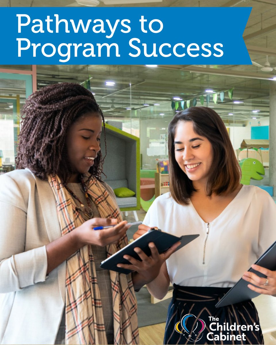 We’re proud to announce the launch of Pathways to Program Success! This free program offers coaching, business consultation, training, and more, helping early childhood leaders grow strong, sustainable programs.

Want to learn more? Visit childrenscabinet.org/pathways