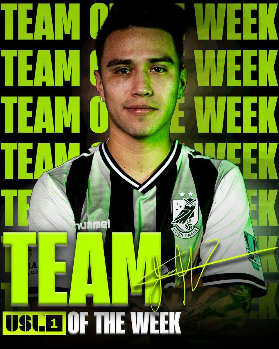 Union_Omaha's tweet photo. 2️⃣ goalscorers, and 2️⃣ Team of the Week honorees!

Congrats to @KwakuOw2 and @Jgallardo98_7 for making @uslleagueone's Team of the Week! 🏅 🏅 

#OneMeansAll https://t.co/zKFPXMI2O1