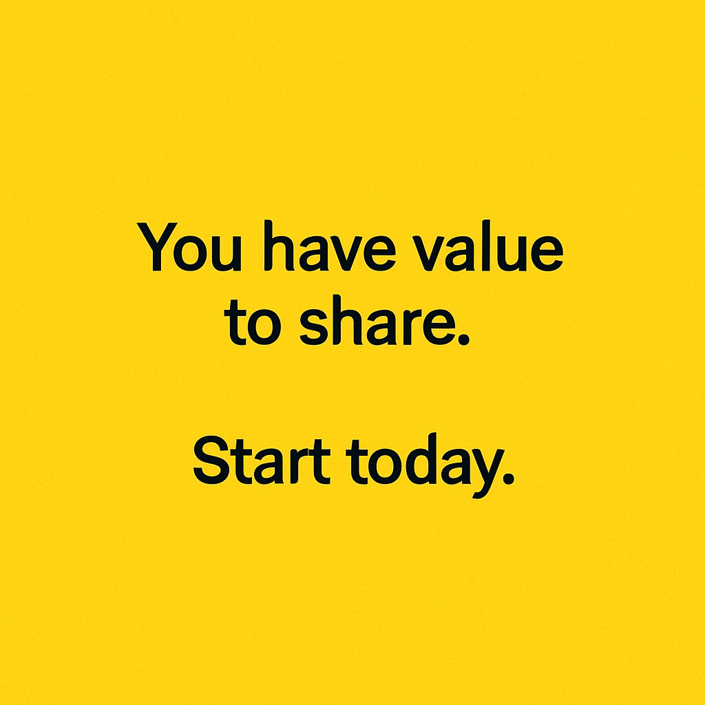 MarkShpuntov's tweet photo. I wanted to start creating content… but everything I had to say felt silly and pointless.

I looked at the experts, and my ideas seemed small and worthless in comparison.

Why would anyone care?

Then I heard something that changed everything:
👉 "Create content that would help a past version of yourself."

That one shift reframed everything for me.

I realized: 

The insights I've gained came through hard-won experience.

And before I learned them… I didn't know them either.

If something helped you on your journey—even if only a little—it's worth sharing.

Because someone out there is where you used to be—and your insight could help them forward.

So take this as your permission to speak up.

You have value inside of you worth sharing.

And there's someone out there right now who needs to hear what you have to say.

You owe it to them to say it.

Start today.