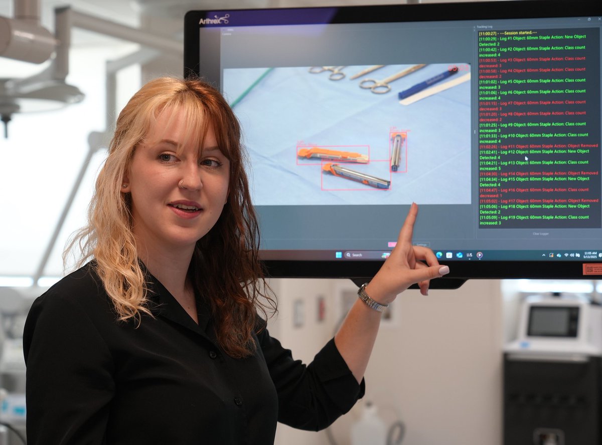 A student engineering project that began with using artificial intelligence (AI) to track cafeteria forks transformed into a system that will help Orlando Health surgeons perform robotic surgeries more efficiently.

Dr. Laura Brattain, a UCF biomedical engineer, mentored six