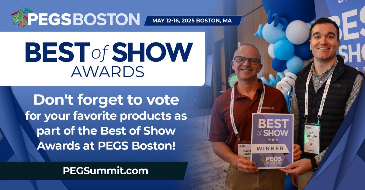 Be sure to cast your vote for the #PEGSummit Best of Show Awards! 

🏆Winners will be announced live in the exhibit hall on Wednesday, May 14 at 4:15pm 

surveymonkey.com/r/NSPX98W