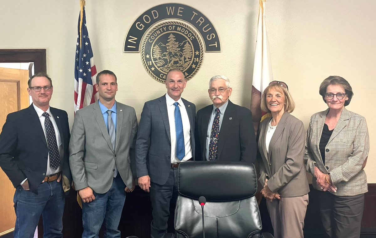 knaus_counties's tweet image. Thank you Modoc County Board of Supervisors for warm hospitality, dedicated community leadership. Today marks a personal milestone—visiting all 58 California counties as CSAC CEO. Every county is unique!
#ModocCounty #58CountiesStrong #CAcounties #CountyLeadership #CSACOnTheRoad