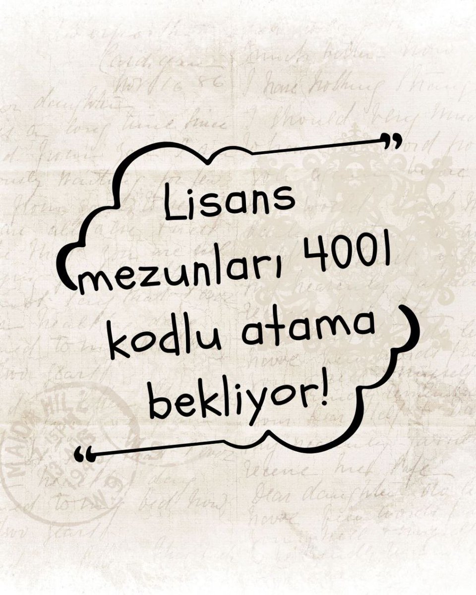 Bu sistemde herkesin başvurabileceği tek kadro 4001 koduyla açılanlardır dolayısıyla bu alan genişletilmeli
#Lisansa4BinBirŞart <a href="/OA_BAK/">Dr. Osman Aşkın Bak</a> <a href="/Seyfullahaslntk/">Seyfullah Arslantürk</a> <a href="/NedimAkmese/">Nedim Akmeşe</a> <a href="/turankuloglu/">Turan KULOĞLU</a>