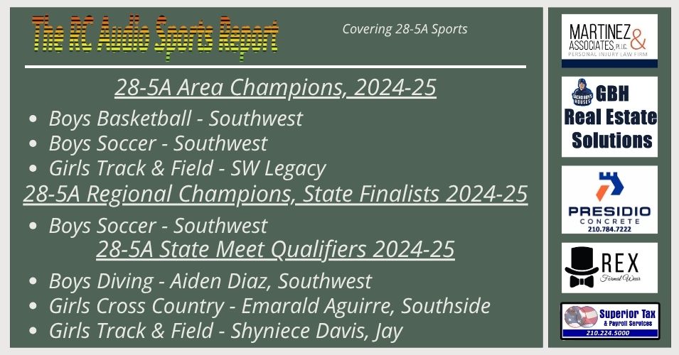 Covering 28-5A programs and athletes during 2024-25 has been our pleasure. We certainly look forward to doing this again. If you would like to join our 2025-26 sponsorship team, DM us today.