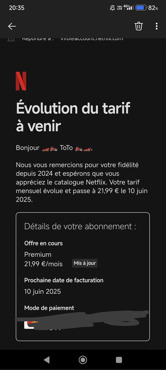 🧤 🛑BPe Magic Mike🛑 🧤 (@mendy_i16i) on Twitter photo Ah ouai pour me remercier de ma fidélité, il augmente le tarif 🙏🏼💪🏼🔥
Vraiment Merci <a href="/NetflixFR/">Netflix France</a> Ah ouai pour me remercier de ma fidélité, il augmente le tarif 🙏🏼💪🏼🔥
Vraiment Merci <a href="/NetflixFR/">Netflix France</a>