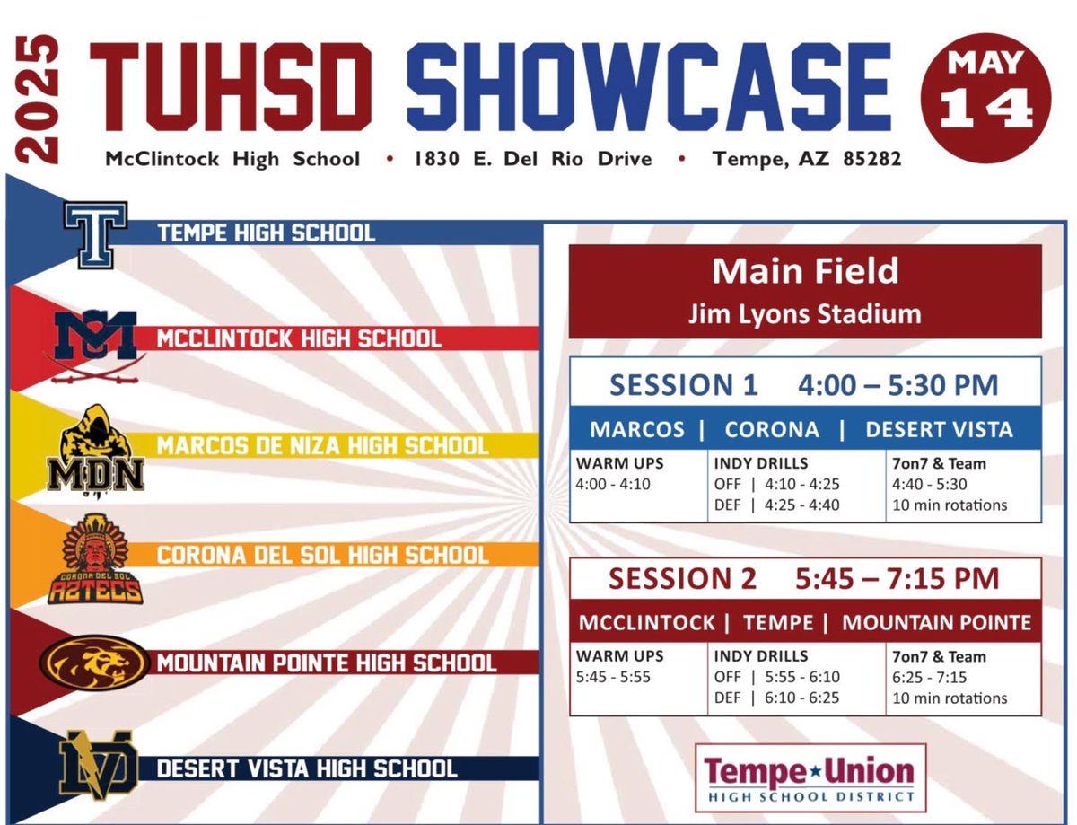 Showcase ready.🏈
Mountain Pointe pulls up to Jim Lyons Stadium with something to prove.
5:45 PM — We set the tone. 🦁🐾

#MPFootball #TUHSDShowcase #PrideInThePointe #ROLLPR1DE #AZREIGN