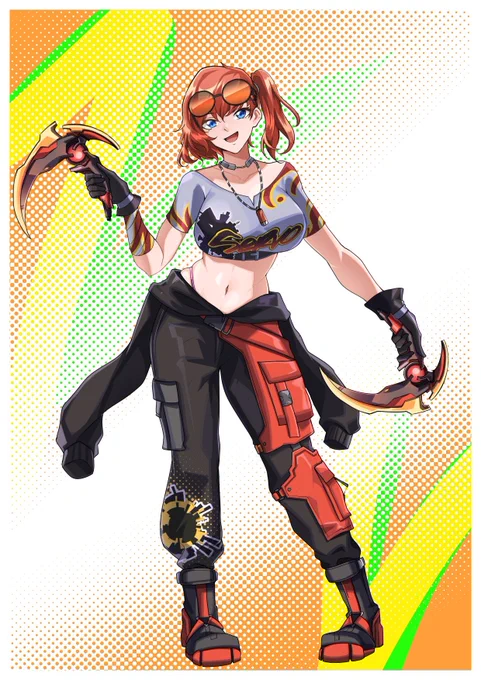 made an OC, for a silly game with my friendhaven't named her yet but she's neat hehe 