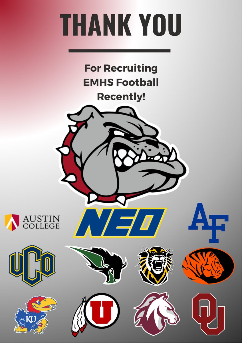 Thank you to these schools for swinging by EMHS to talk about our guys recently! #RecruitTheE