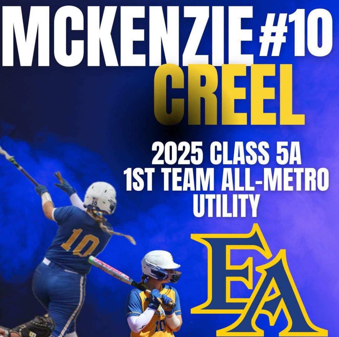I’ve been awarded with 1st team all-metro 5A!! I’m so grateful and so excited for what’s next to come! #wEAre