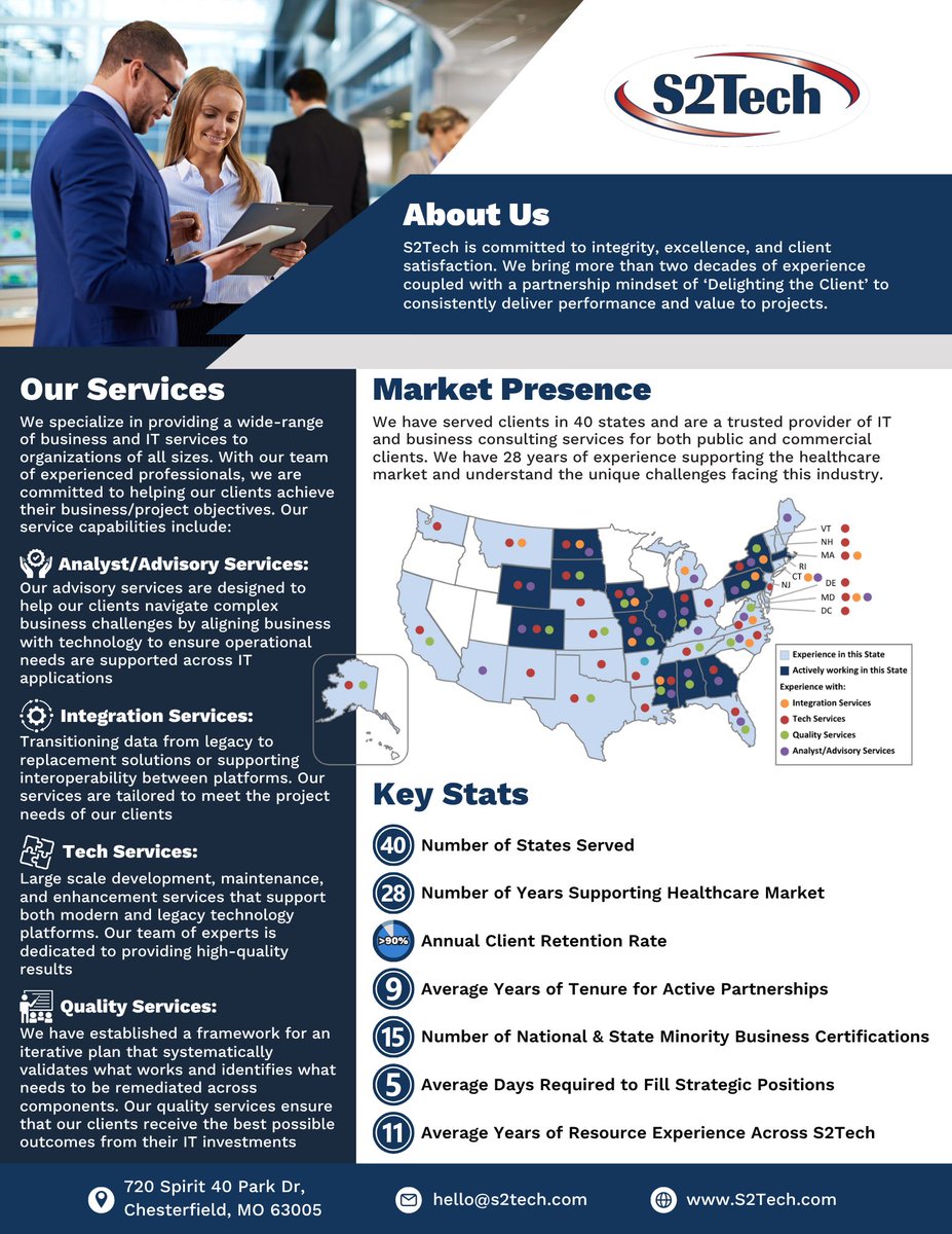 🚀 28+ Years of Innovation, Agility, and Impact

With deep expertise in Health IT, Medicaid modernization, and systems integration, we are proud to deliver results that go beyond expectations.📈

🔗 S2Tech.com

#SmartTandM #HealthITInnovation #S2TechSolutions