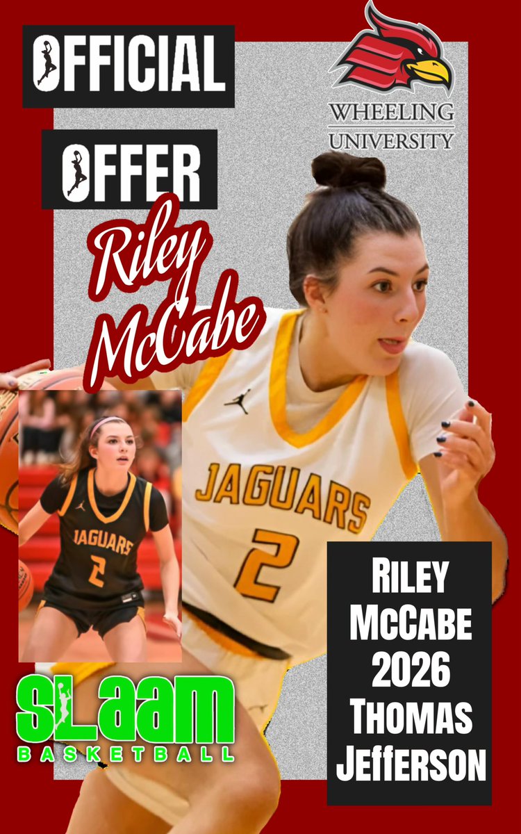 slaambasketball (@slaambasketball) on Twitter photo Big congrats to #SLAAMFam's <a href="/Riley_McCabe22/">Riley McCabe</a> on her official offer to join <a href="/ankowals86/">Anna Kowalska</a> & the <a href="/WU_WBB/">Wheeling University WBB</a> team! 🎉🏀 Proud of you, Riley, as you continue to shine with <a href="/slaam2026jamal/">SLAAM 2026 Woodson</a>, <a href="/TJJaguarsWbb/">Thomas Jefferson High School Women's Basketball</a>, and <a href="/SelectEventsBB/">Select Events Basketball</a>. Keep soaring! 💪 #WheelingUniversity #Jaguars Big congrats to #SLAAMFam's <a href="/Riley_McCabe22/">Riley McCabe</a> on her official offer to join <a href="/ankowals86/">Anna Kowalska</a> & the <a href="/WU_WBB/">Wheeling University WBB</a> team! 🎉🏀 Proud of you, Riley, as you continue to shine with <a href="/slaam2026jamal/">SLAAM 2026 Woodson</a>, <a href="/TJJaguarsWbb/">Thomas Jefferson High School Women's Basketball</a>, and <a href="/SelectEventsBB/">Select Events Basketball</a>. Keep soaring! 💪 #WheelingUniversity #Jaguars