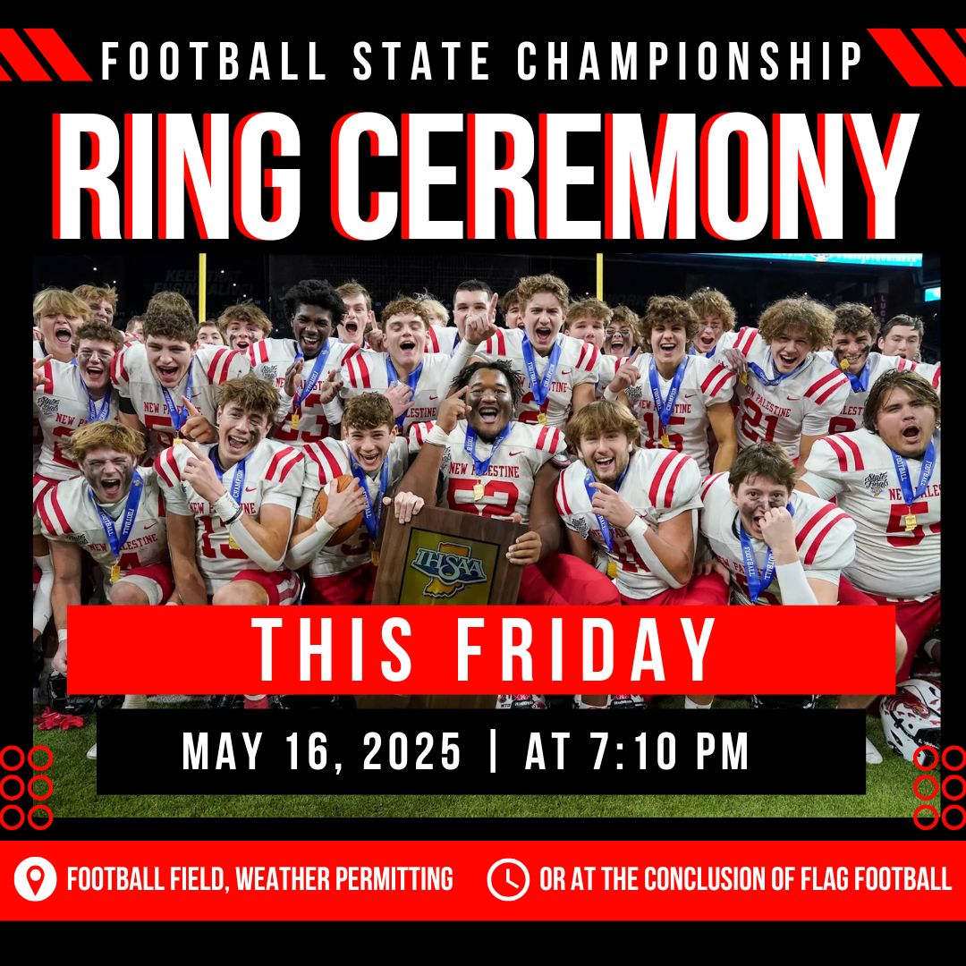 Come celebrate our State Champs this Friday as they receive their championship rings!