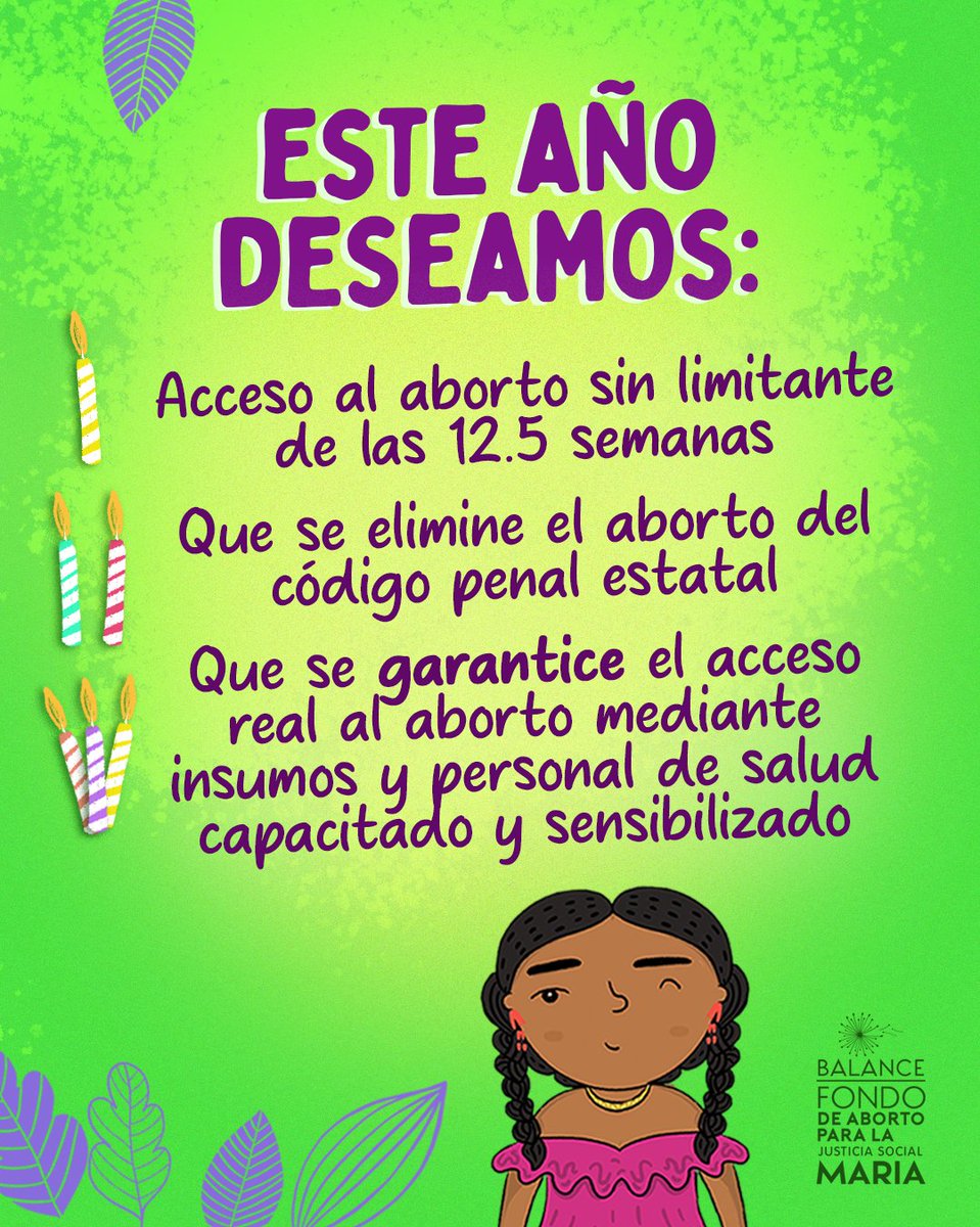 Celebramos los 3 años de que Guerrero se pintó de verde 💚 pero no olvidamos que aún hay pendientes para el estado 👀

✨ Recuerda que si tú o alguien que conoces necesita acceder a un aborto seguro en Guerrero, puedes acercarte a las colectivas locales o al Fondo MARIA ✨