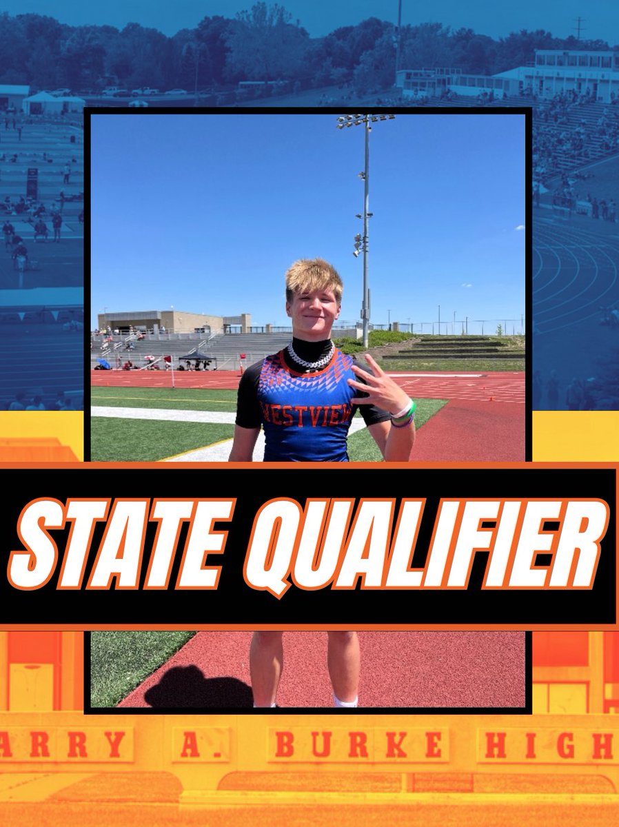 We have our first state qualifier of the meet!🔥 Congratulations to Cam Schlueter for his 4th place, qualifying jump! First one, more to go! 
#Earnitwitheffort