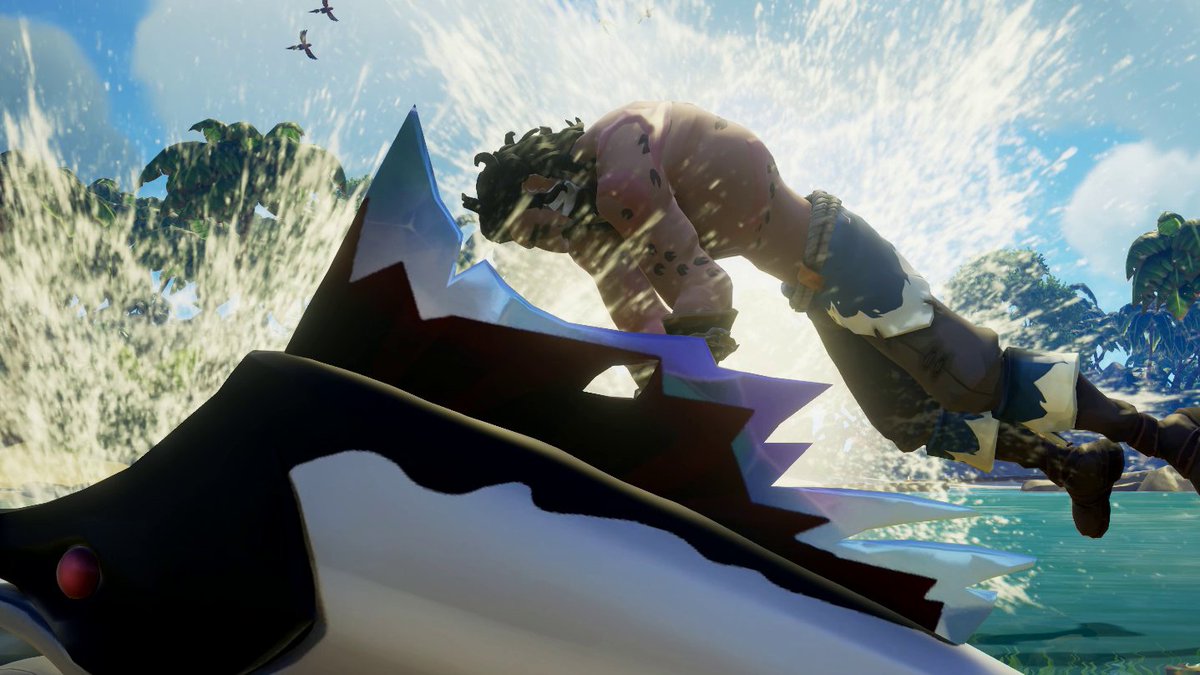 One rogue wave, one wild beast, and a pirate mad enough to ride it.🤠🐬🐟😱 🤠

Theme: Wild Things

#SoTShot #seaofthieves
<a href="/SeaOfThieves/">Sea of Thieves</a>