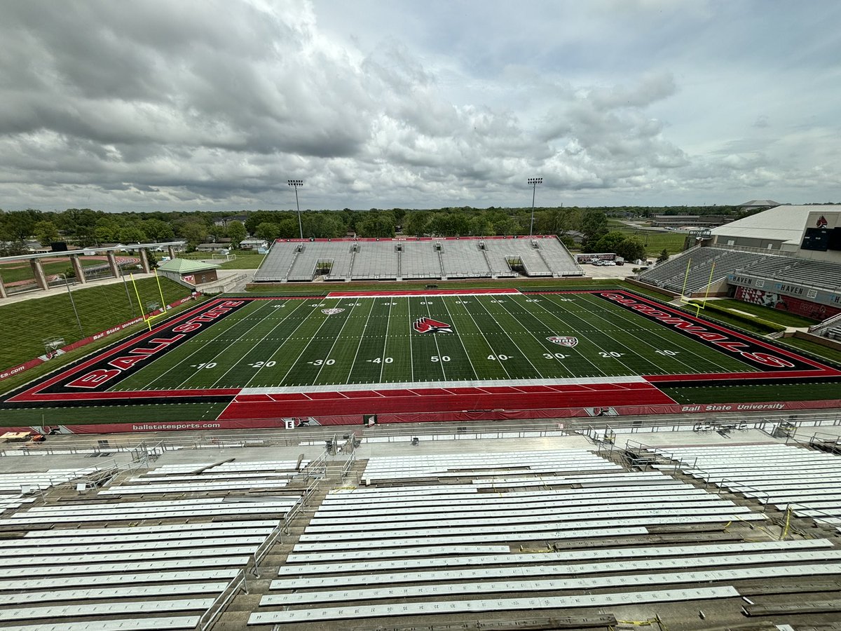 Mick Tidrow (@micktidrow) on Twitter photo Radio booth view of the new <a href="/BallStateFB/">Ball State Football</a> turf π€©
Project: complete π Radio booth view of the new <a href="/BallStateFB/">Ball State Football</a> turf π€©
Project: complete π