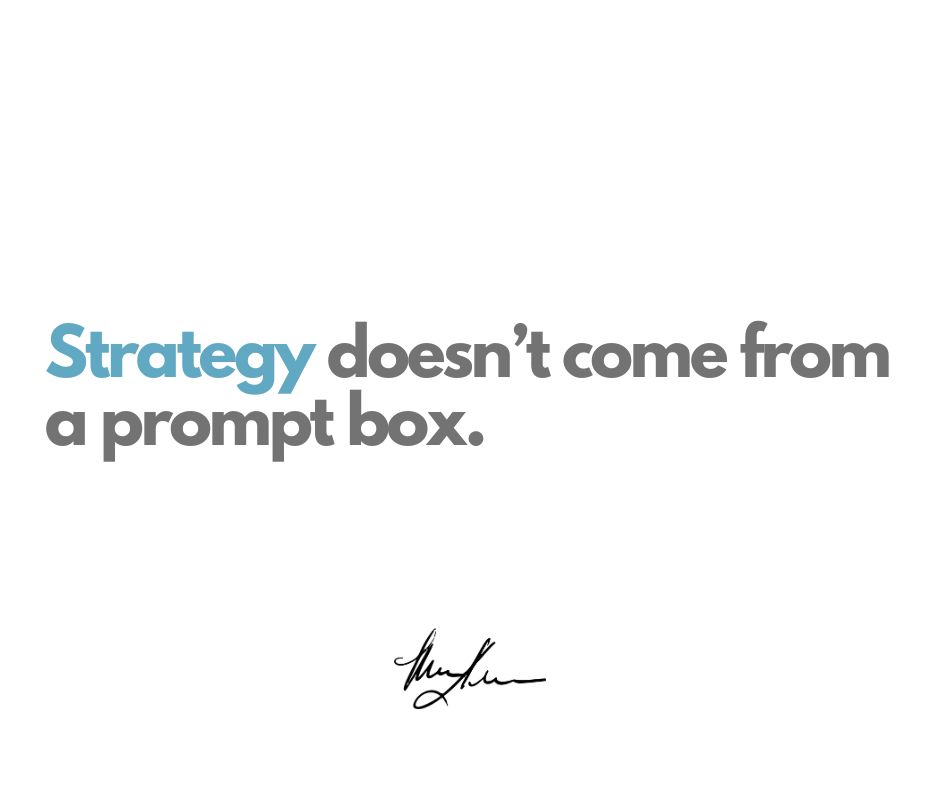michaelkingjr's tweet image. Guy builds an entire offer using AI.
No team. No feedback. No plan.
Just prompts.

Launches it.
Crickets.

Because strategy doesn’t come from a prompt box.

AI is fast.
But without leadership, it’s just noise.

🎥 Watch this → vist.ly/3n496sg

#LeadershipClarity #AItruth