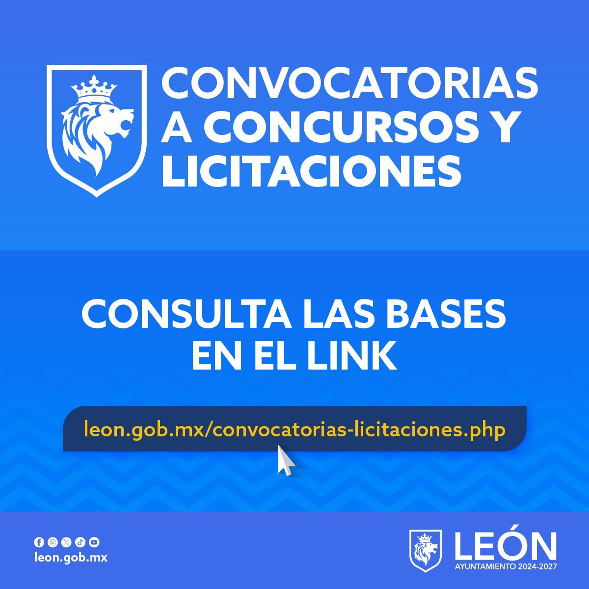 ¡Atención, proveedores! 📢

✅ <a href="/municipio_leon/">Municipio de León</a> te invita a participar en la Licitación Pública Nacional Presencial  DGRMYSG-LPN-024/2025, Adquisición de equipo de comunicación y telecomunicación para varias dependencias del Municipio de León.

👉: bit.ly/Licitaciones43…