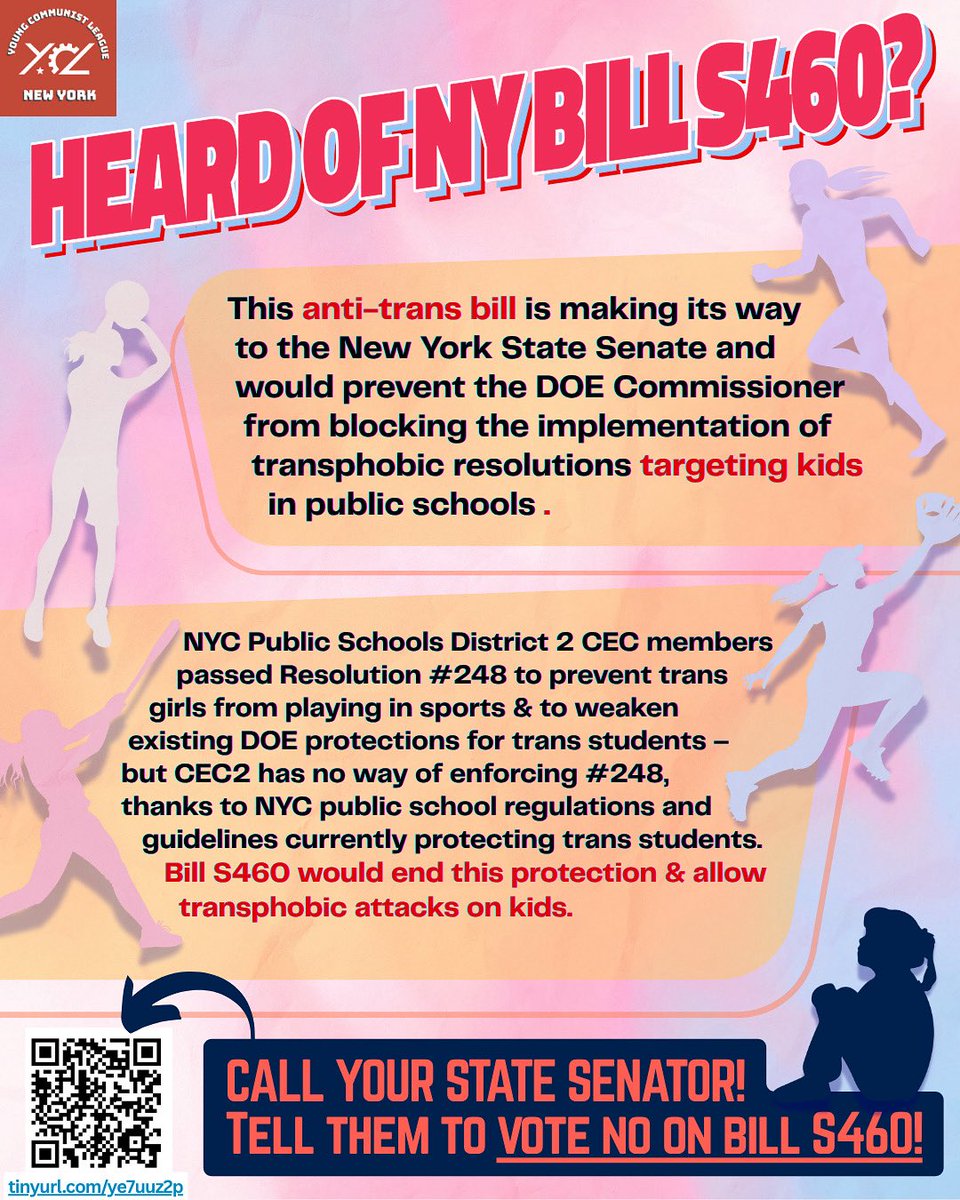 Transphobic NY State Senate Bill S460, proposed by Senator Steven D. Rhoads, is currently being stalled in the Senate Codes Committee, but can be pushed to the Senate and Assembly Floor

Contact your state senator &amp; tell them to VOTE NO on Bill s460 here: tinyurl.com/ye7uuz2p