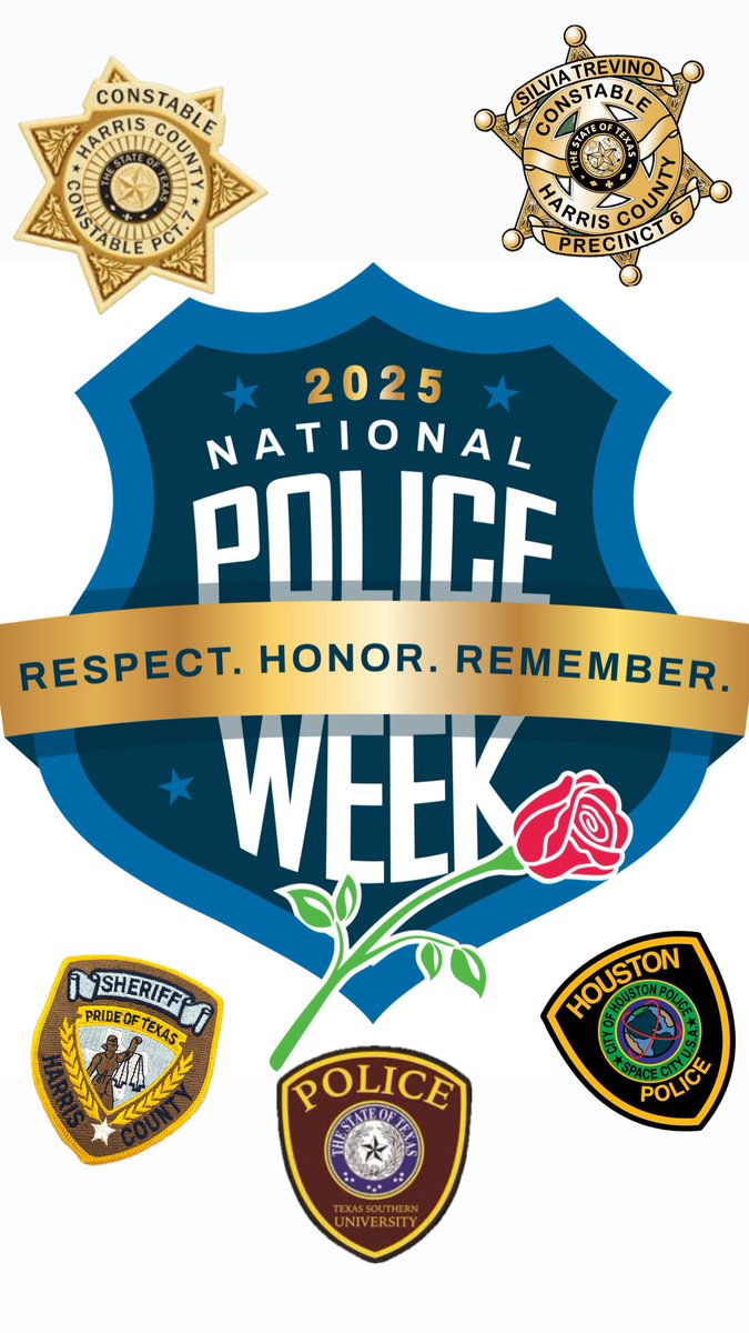 #NationalPoliceWeek, we honor the service and sacrifice of law enforcement officers nationwide and salute those who keep the Cougar community safe every day. 👮‍♀️👮‍♂️ Thank you to our partners:
<a href="/UHouston/">University of Houston</a>OEM @UHouston
@TrevinoPct6 @Pct7Constable
<a href="/HCSOTexas/">HCSOTexas</a> <a href="/houstonpolice/">Houston Police</a>
<a href="/SugarLandPD/">Sugar Land Police Department</a>