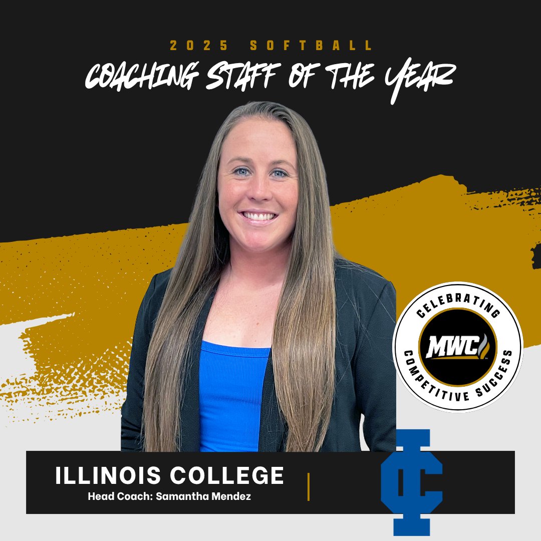 Midwest Conference (@mwcsports) on Twitter photo Congratulations to the 2025 MWC Softball Coaching Staff of the Year, Illinois College! The Lady Blues are led by head coach Samantha Mendez and assistant coaches Kiwi Moran and Payton Cole. <a href="/IC_Athletics/">IC Athletics</a> Congratulations to the 2025 MWC Softball Coaching Staff of the Year, Illinois College! The Lady Blues are led by head coach Samantha Mendez and assistant coaches Kiwi Moran and Payton Cole. <a href="/IC_Athletics/">IC Athletics</a>