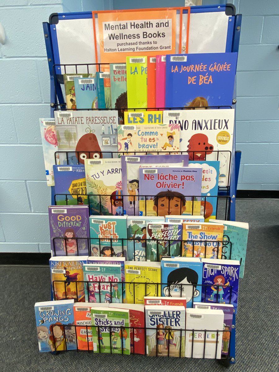 BTL_Library's tweet image. HUGE THANKS to @HaltonLearnFDN for awarding BruceTLindley money to purchase English and French library books that will help support mental health learning and growing. Books for all ages, in the classroom and reading independently or with family. #MentalHealthAwarenessMonth