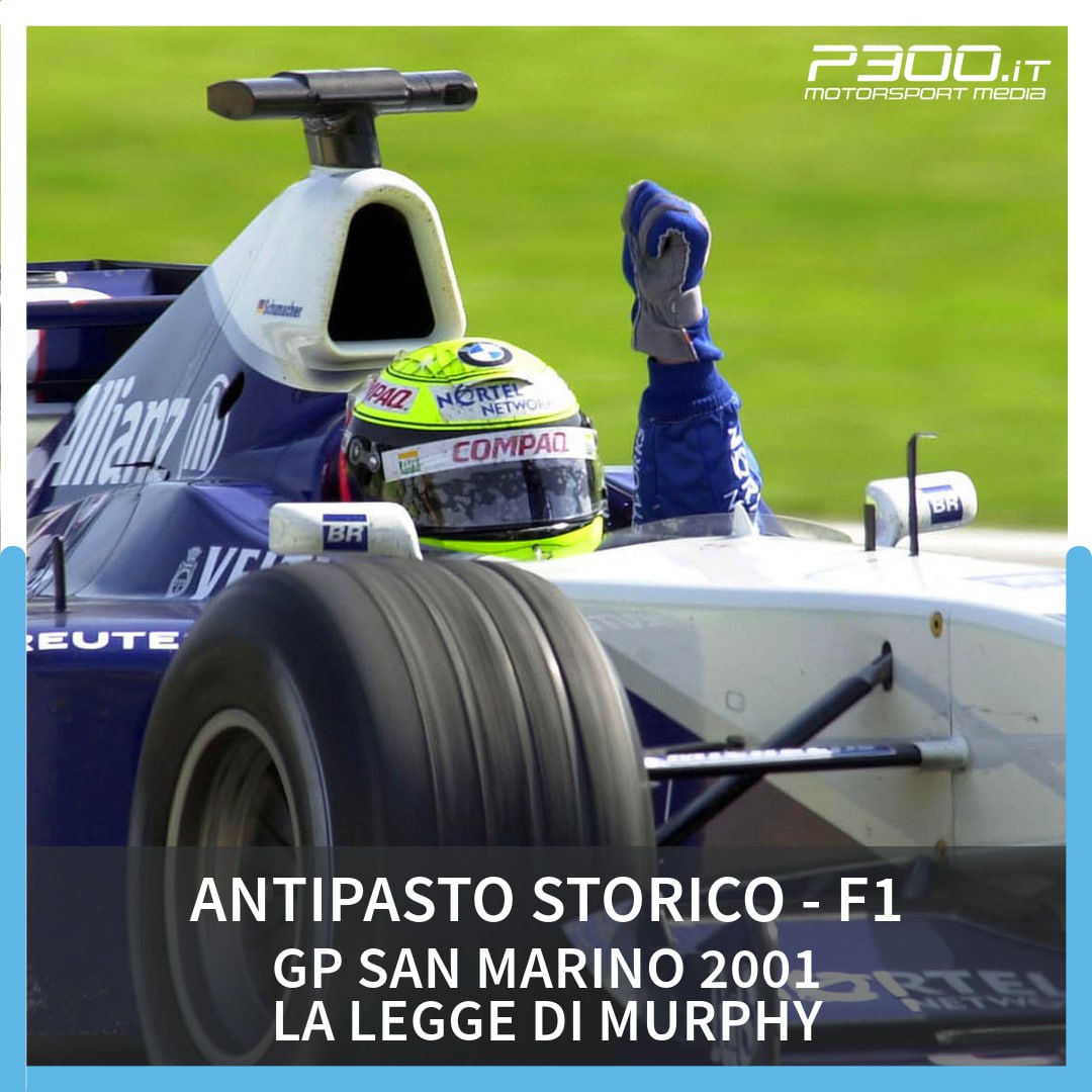 P300it's tweet image. F1 GP SAN MARINO 2001 🏎️🇸🇲 - LA LEGGE DI MURPHY
Grazie per aver partecipato al sondaggio. 👏🏻
Su IG il post completo.
#F1 #F1History #SanMarinoGP #ImolaGP #Imola #AutodromoImola #p300 #p300it #AntipastoStorico #RalfSchumacher #Schumacher #williamsracing