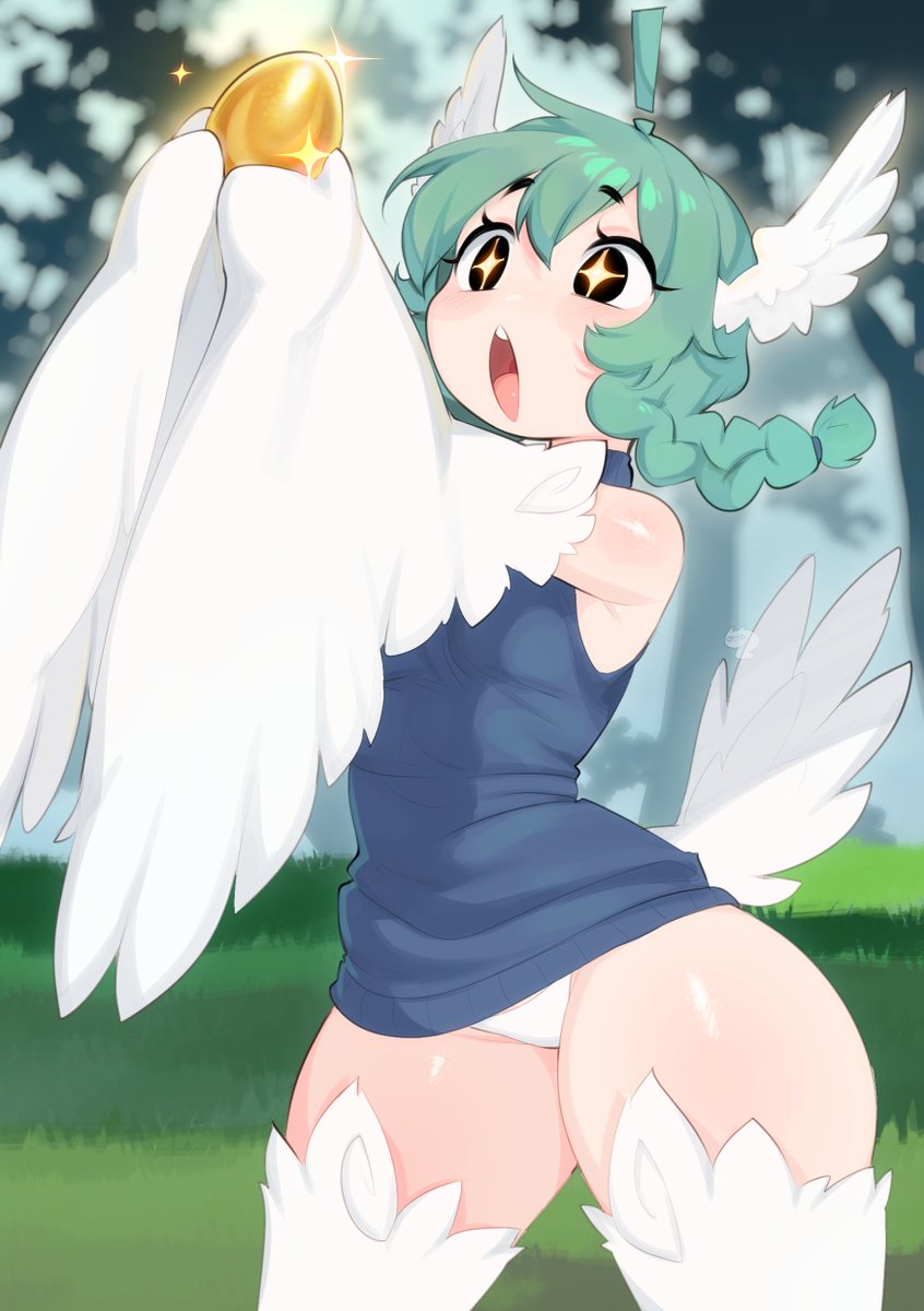 NiniiDawns's tweet photo. she laid a golden egg. that's some valuable stuff. what would you do with the egg? (few slots left on VGEN clear them out~) https://t.co/uLRGG7iBjf