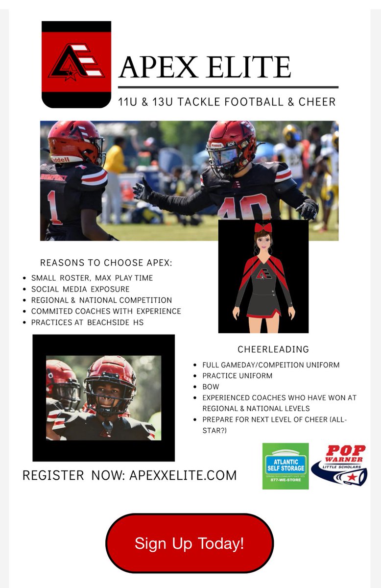Apex Elite (@apexxelite_) on Twitter photo Your alternative to the over crowded middle school tackle football programs in St Johns and Duval counties. Elitetackle@apexxelite.com Your alternative to the over crowded middle school tackle football programs in St Johns and Duval counties. Elitetackle@apexxelite.com