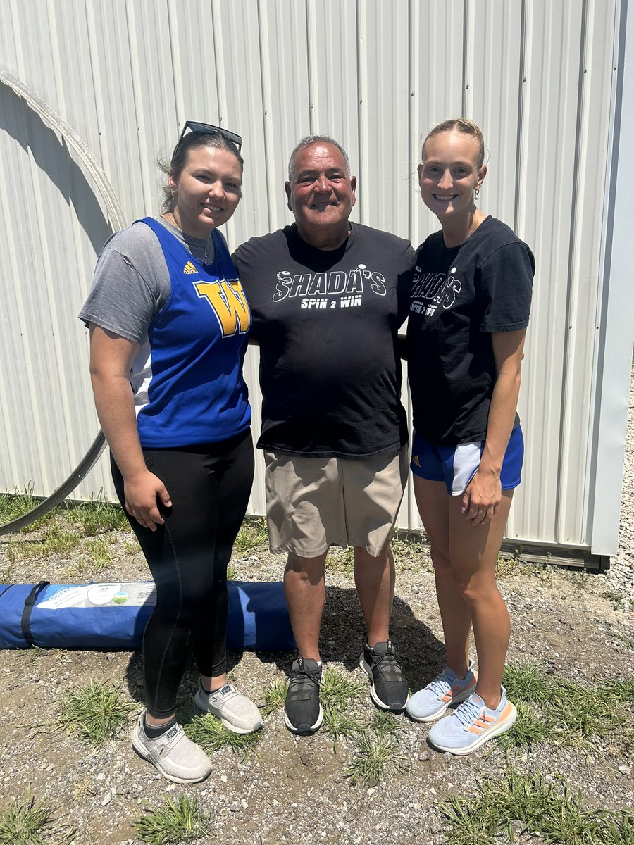 WahooTrack's tweet image. Congratulations to Gretchen S and Kady N for qualifying for the State Track Meet in the Girls Discus placing 2-3! Freshman Addy G places 6th! @wahoopublic