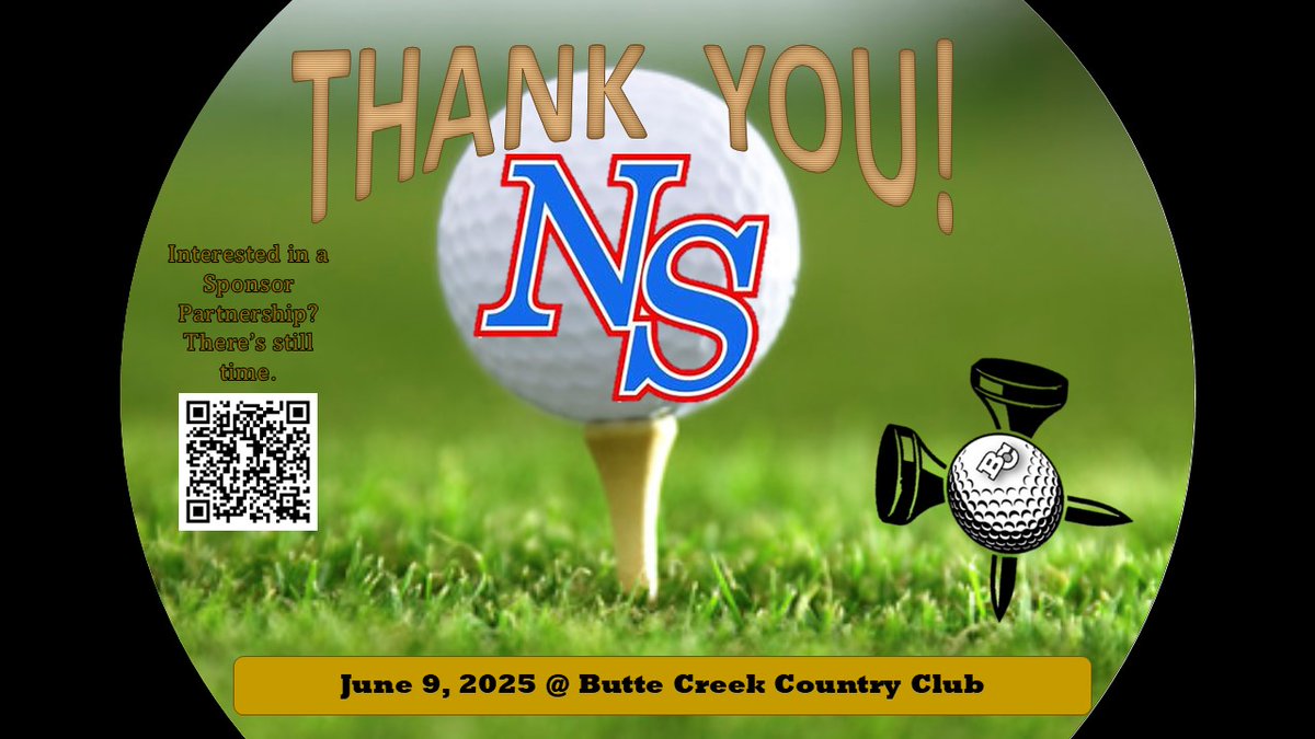 ButteFootball's tweet image. Thank You to North State for partnering with us as a Tee Sign Sponsor
Get in on the fun at Butte Creek CC on June 9 and have a good time with Your Roadrunners! Interested in Becoming a 2025 Program Sponsor? Hit the QR Code , Or this link charitygolftoday.com/event?e=18463&… #BCPride