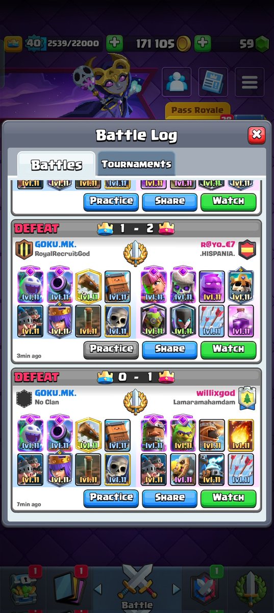 amadeus_cr's tweet photo. When you decide to play CR after 5 years 🥲has supercell made it no skill game🫠 https://t.co/bNnUhlycUD