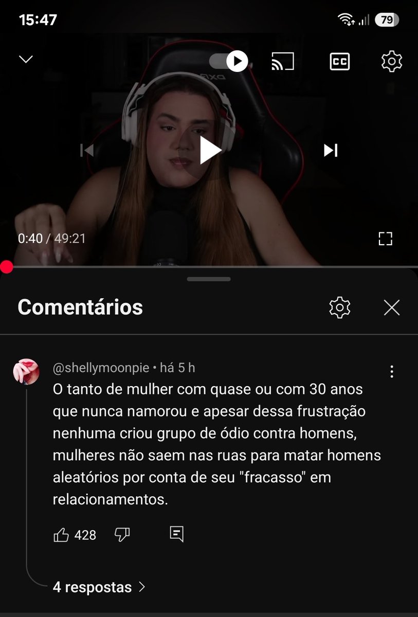 A Beta Boechat fez um video sobre mulheres +20 ou +30 que nunca namoraram e esse comentário me pegou
