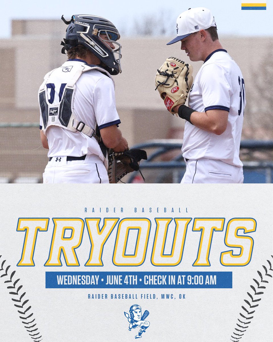 Rose State Raiders (@rscraiders) on Twitter photo ๐ฃ๏ธRaider Baseball tryouts are set for Wednesday, June 4th๐๏ธ
For more information and registration: rscraiders.com/sb_output.aspxโฆ
Questions - Email Coach Fairbanks at bfairbanks@rose.edu
#iamaRAIDER | <a href="/RSC_Baseball/">Rose State College Baseball</a> ๐ฃ๏ธRaider Baseball tryouts are set for Wednesday, June 4th๐๏ธ
For more information and registration: rscraiders.com/sb_output.aspxโฆ
Questions - Email Coach Fairbanks at bfairbanks@rose.edu
#iamaRAIDER | <a href="/RSC_Baseball/">Rose State College Baseball</a>