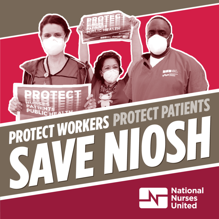 The little staff remaining at NIOSH — the agency that certifies N95s — were fired last week. Without NIOSH, nurses’ and our patients’ lives are at risk. And with infectious diseases like avian flu and measles on the rise, this is urgent. 

Take action: NNU.org/SaveNIOSH