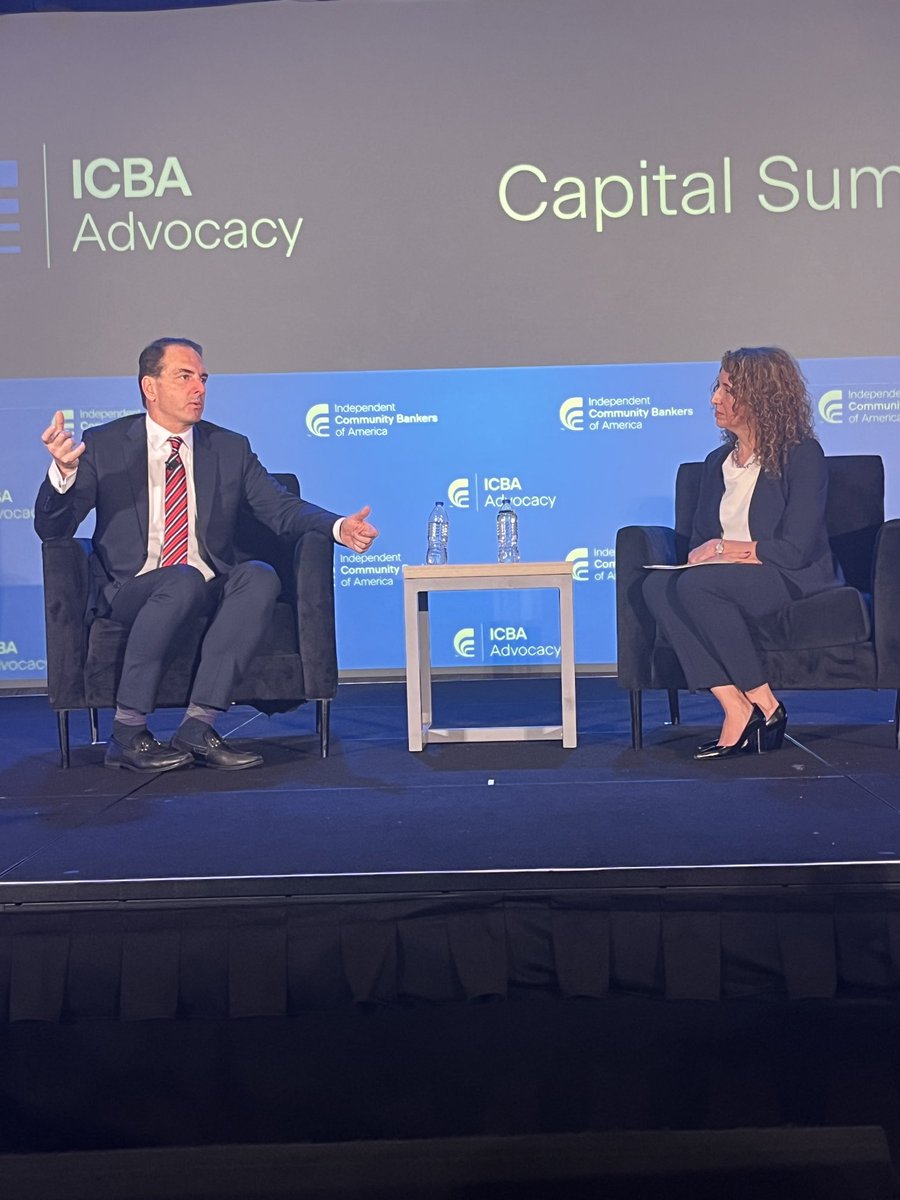Derek B. Williams (@derekbwilliams) on Twitter photo Common sense, applicable responses from <a href="/TreasuryDepSec/">Deputy Secretary Michael Faulkender</a> for #MakingCommunityBankingGreatAgain at the <a href="/ICBA/">Independent Community Bankers of America</a> Capital Summit. What a breath of fresh air! Common sense, applicable responses from <a href="/TreasuryDepSec/">Deputy Secretary Michael Faulkender</a> for #MakingCommunityBankingGreatAgain at the <a href="/ICBA/">Independent Community Bankers of America</a> Capital Summit. What a breath of fresh air!