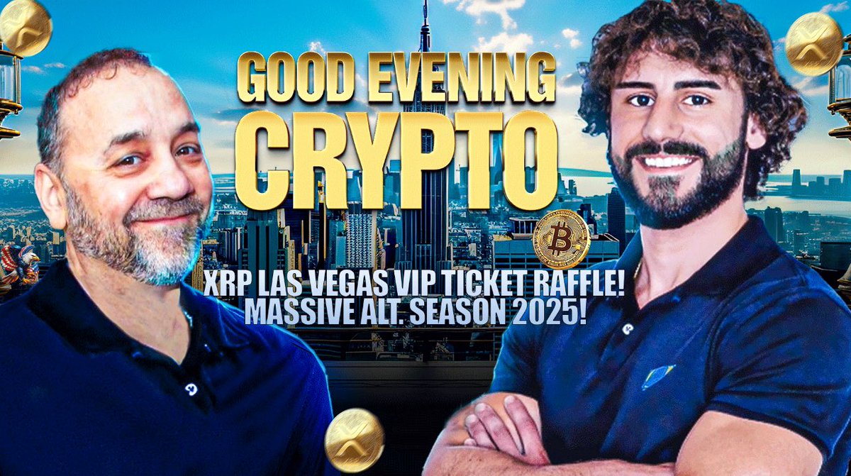 JUST IN: 🇺🇸 $XRP LAS VEGAS VIP TICKET GIVEAWAY! 🚨 

 TONIGHT 8:30PM EST. I WILL BE RAFFLING OFF A VIP TICKET TO XRP LAS VEGAS! 🙌

MUST BE ON THE STREAM TO WIN! 🥇 

CLICK THE LINK BELOW TO SIGN UP!👇

youtube.com/live/Y1ryKsIb1…