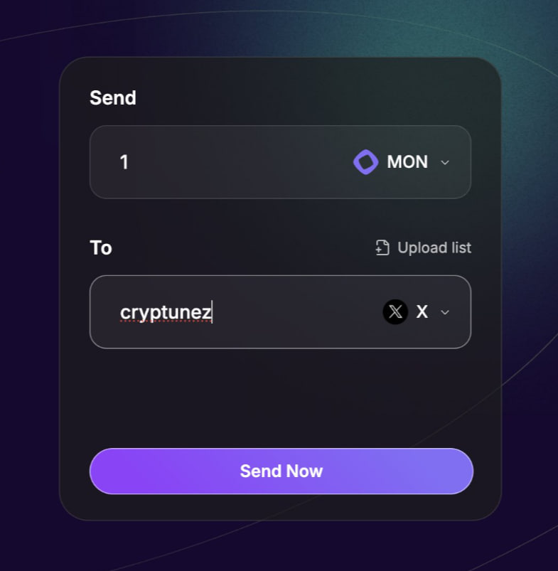 Today I took part in Monad Shark tank event and there were such great projects as <a href="/DrakeExchange/">Drake (mainnet arc)</a> <a href="/wormhole/">Wormhole</a> @Opals_io and <a href="/primus_labs/">Primus Labs</a>. My favorite has to be the member of <a href="/primus_labs/">Primus Labs</a> <a href="/bitvickyzh/">Vicky</a>. This project allows to send assets using sicial media accounts.