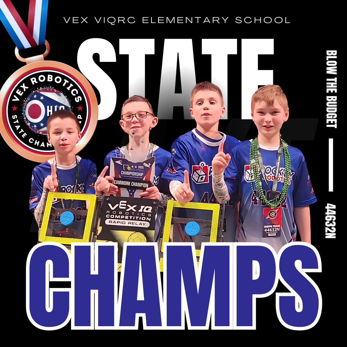 Best of luck to the Lake Elementary Robotics team, and it’s Lake Band members as they compete in Dallas, TX this week in the VEX Robotics World Championship! Good luck Austin, Eli, Micah, Natalie, Jacob, Brice, and Mark!