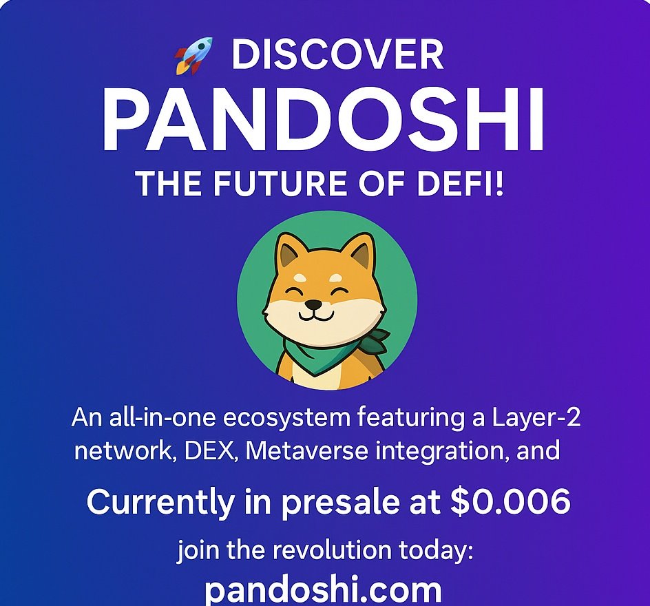 Oluwatboy05's tweet image. 🚀 Discover Pandoshi: The Future of DeFi! 🌐
🚀 Pandoshi (PAMBO) Presale Nears Completion! 🚀

🔗 Join the movement: pandoshi.com

#Pandoshi #PAMBO #DeFi #CryptoPresale #BlockchainInnovation