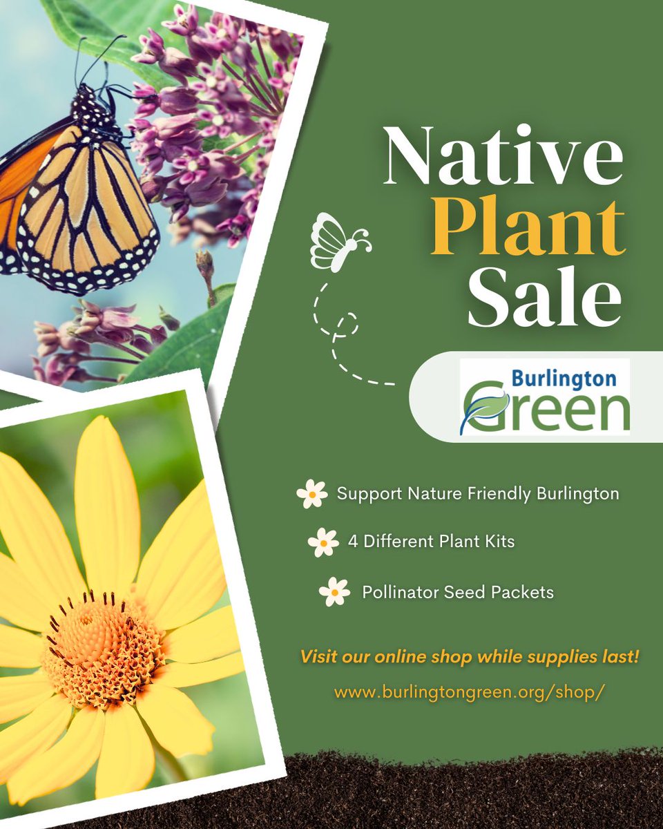 Don't delay:
Order your native plants and seeds today!
Pick up on the 25th of May.
What else can we say?
Just a simple thank you.
burlingtongreen.org/shop/