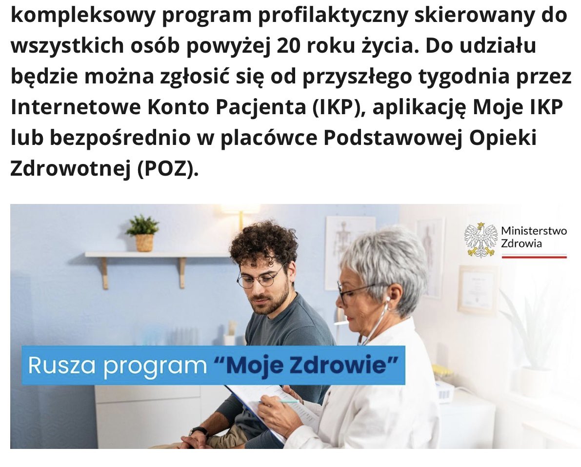 Krzysztof J. Filipiak (@kjfilipiak) on Twitter photo Wybory wyborami, ale ten tydzień warto zapamiętać jako początek pierwszego 🇵🇱 powszechnego systemu profilaktycznego. Lepiej zapobiegać niż leczyć. Badania profilaktyczne i szczepienia 💉 odwracają piramidę świadczeń, racjonalizują wydatki na zdrowie. <a href="/NaczelnaL/">Naczelna Izba Lekarska</a> <a href="/MZ_GOV_PL/">Ministerstwo Zdrowia</a> 👏 Wybory wyborami, ale ten tydzień warto zapamiętać jako początek pierwszego 🇵🇱 powszechnego systemu profilaktycznego. Lepiej zapobiegać niż leczyć. Badania profilaktyczne i szczepienia 💉 odwracają piramidę świadczeń, racjonalizują wydatki na zdrowie. <a href="/NaczelnaL/">Naczelna Izba Lekarska</a> <a href="/MZ_GOV_PL/">Ministerstwo Zdrowia</a> 👏